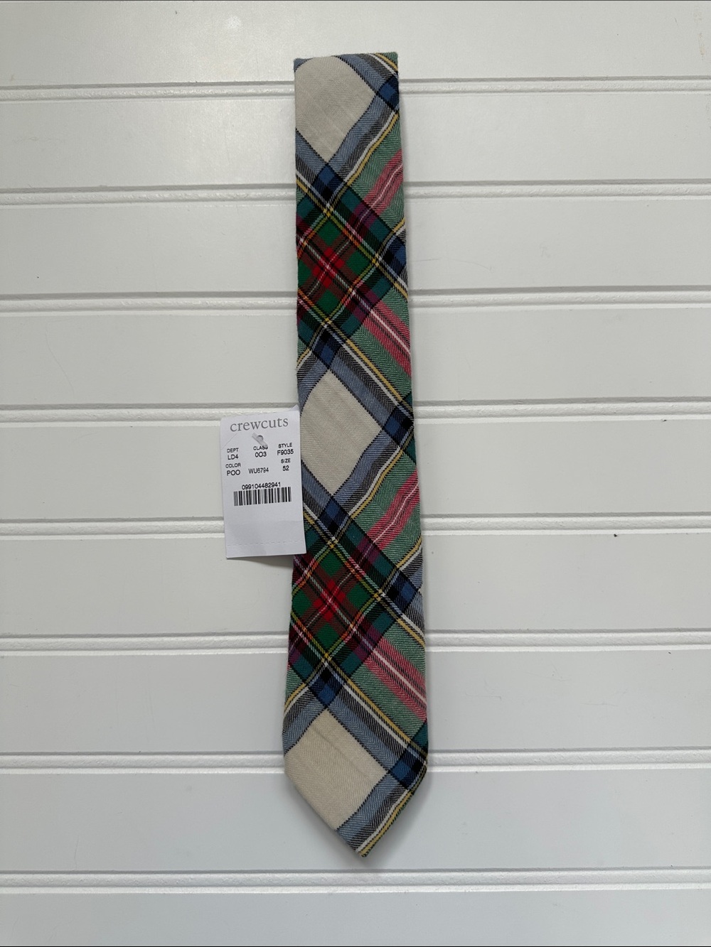 NWT Crewcuts Multicolored Plaid Tie